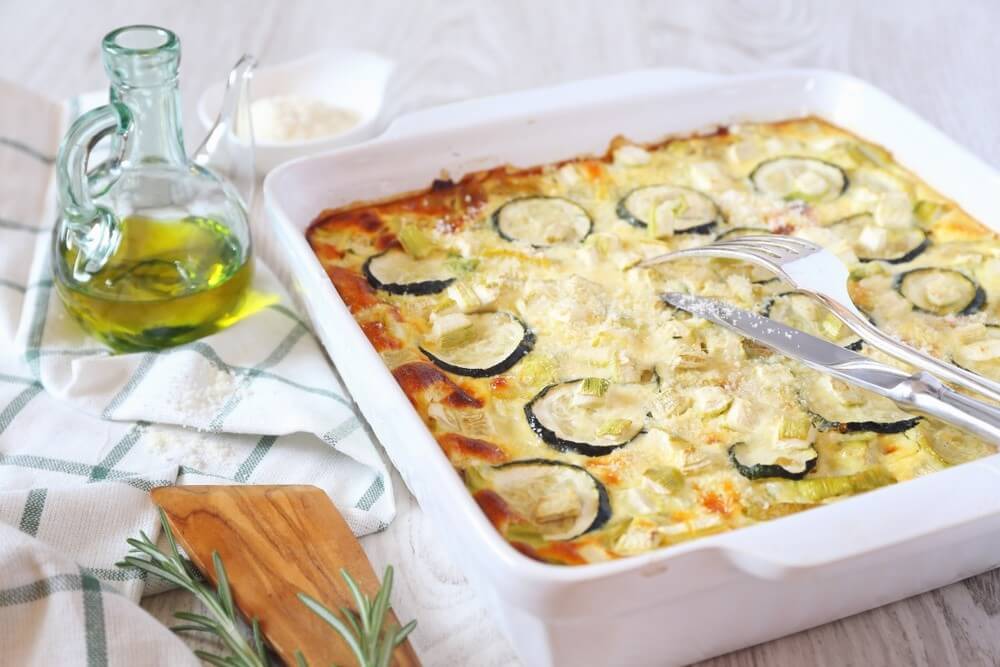 Zucchiniauflauf mit Eiern