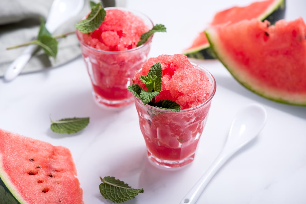 Erfrischende Wassermelonen-Granita für Sommer