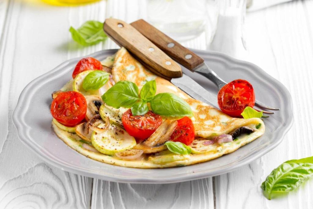 Saftiges Omlett mit Zucchini Gaumenfreude aus der Pfanne