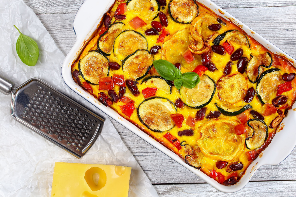 Das Gericht des Sommers: Zucchiniauflauf mit Paprika