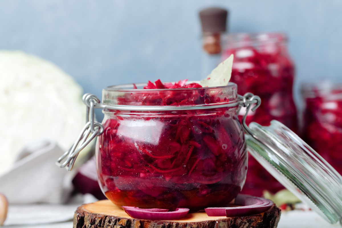 Aromatischer Rotkohl als Beilage zur Gans