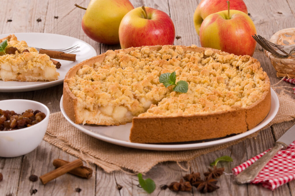Herbstlicher Apfelkuchen mit Streuseln