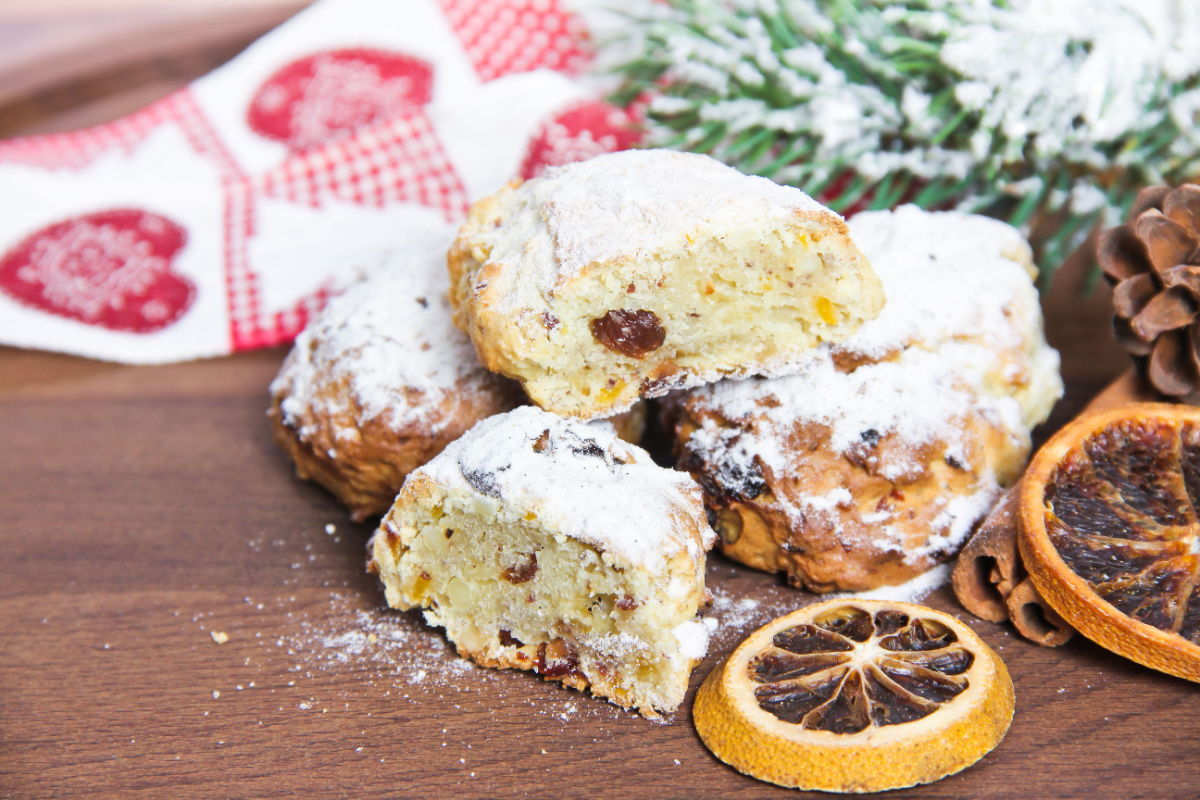 Weihnachtliches Stollenkonfekt für die Festtage