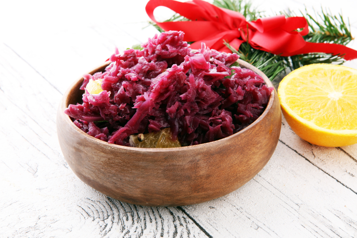 Weihnachtlicher Rotkohl als Beilage