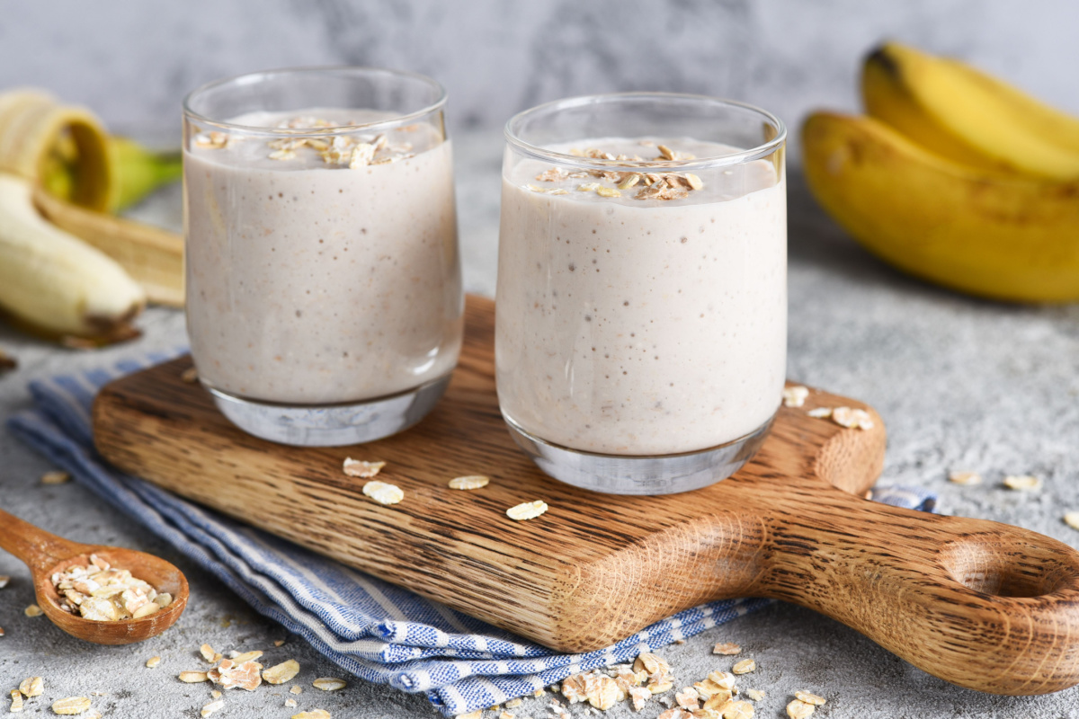 Cremiger Bananensmoothie mit Haferdrink