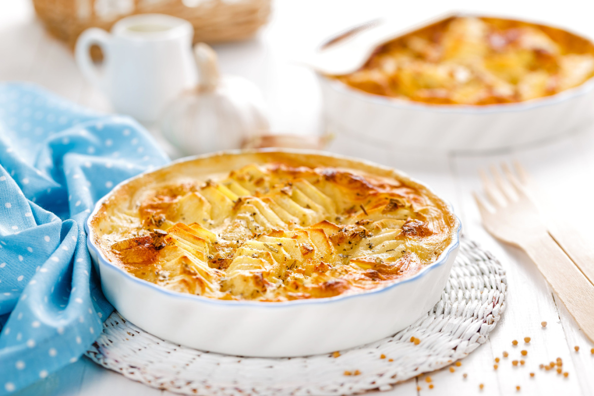 Cremiges Kartoffelgratin mit Gruyère-Käse