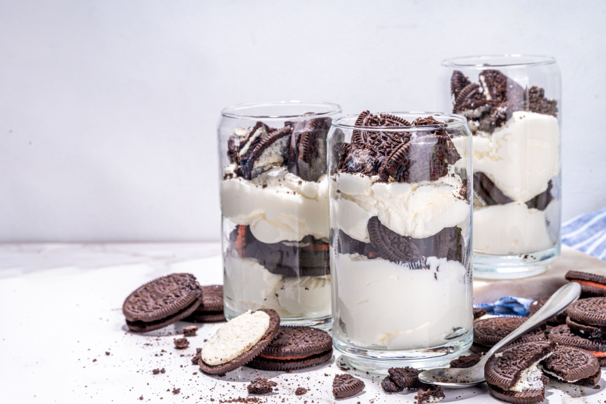 Fantastisches Dessert mit Sahnequark und Oreo