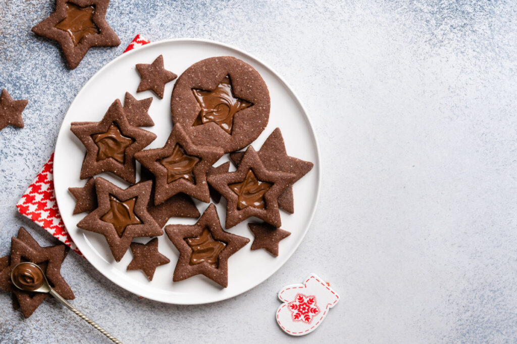 Knackige Schokoplätzchen zu Weihnachten