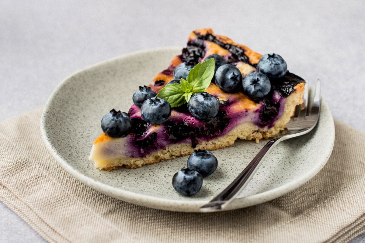 Fruchtiger Blaubeerkuchen mit zartem Mürbeteig