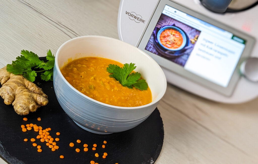 Ingwer-Linsensuppe mit Kokosmilch im Thermomix®