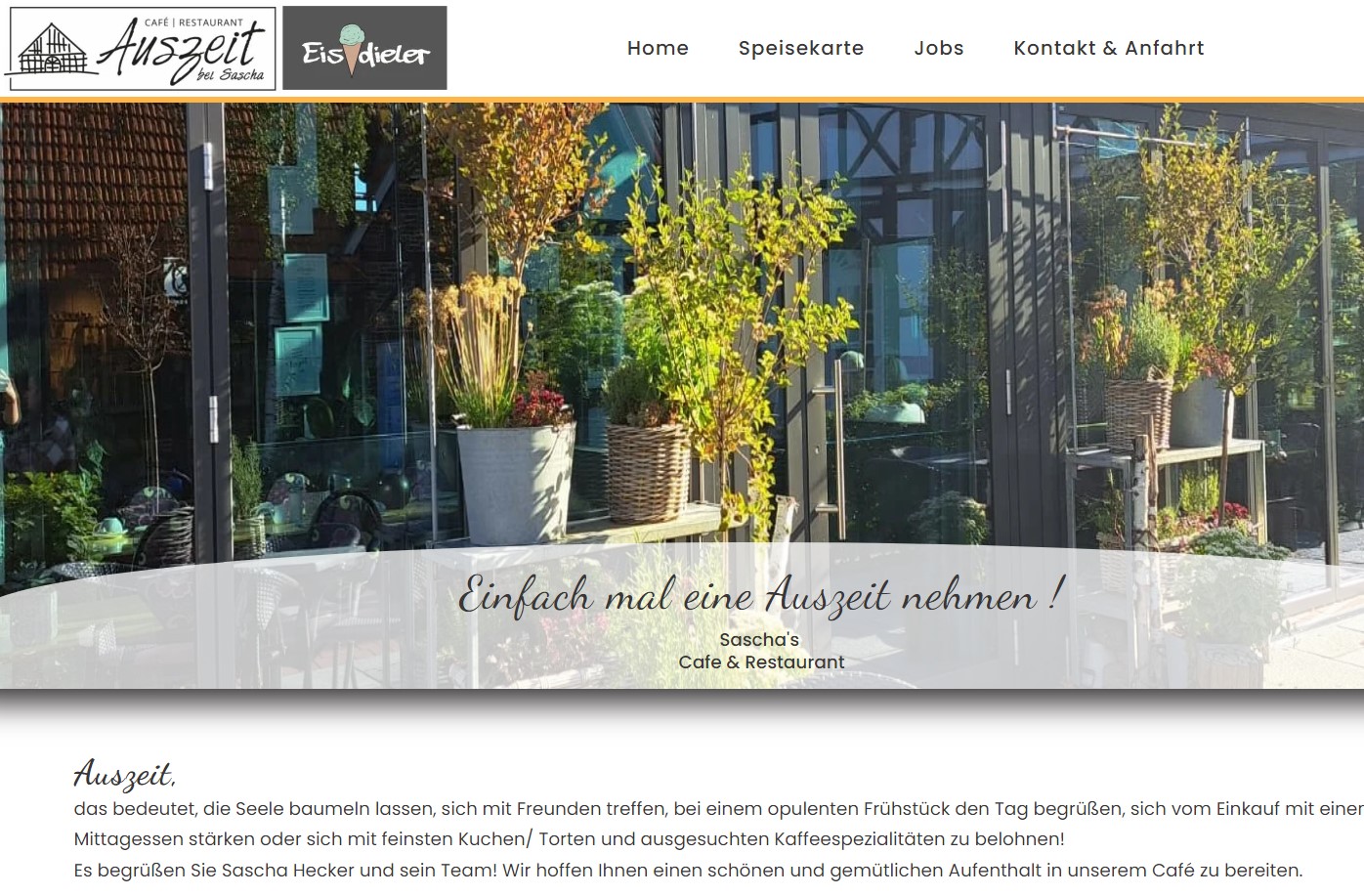 Auszeit bei Sascha im Cafe & Restaurant in Harsewinkel