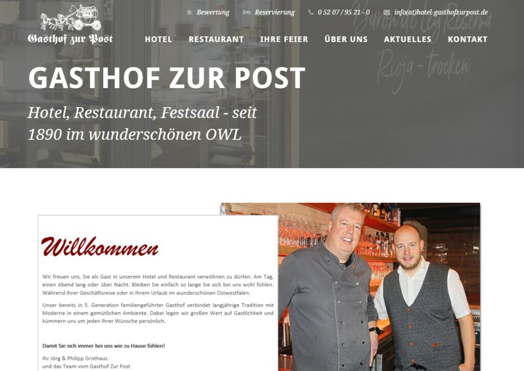 Gasthof Zur Post Hotel und Restaurant in Schloss Holte-Stukenbrock