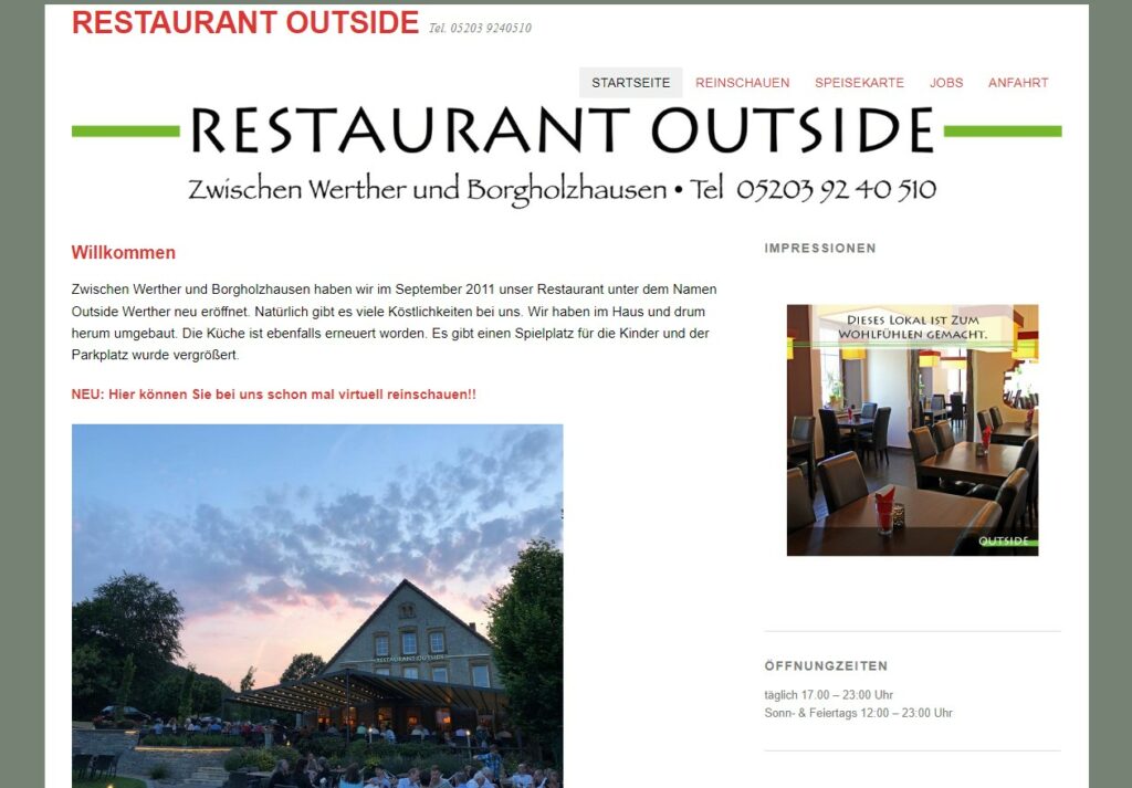 RESTAURANT OUTSIDE Italienische Gerichte in Werther