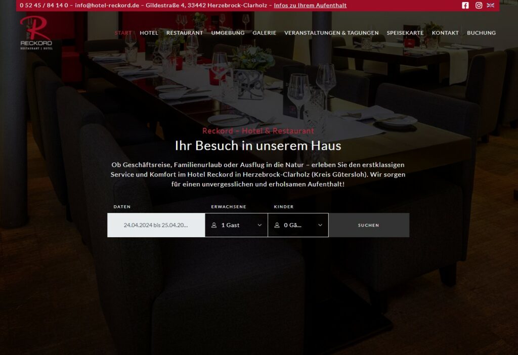 Reckord Hotel & Restaurant in Herzebrock-Clarholz