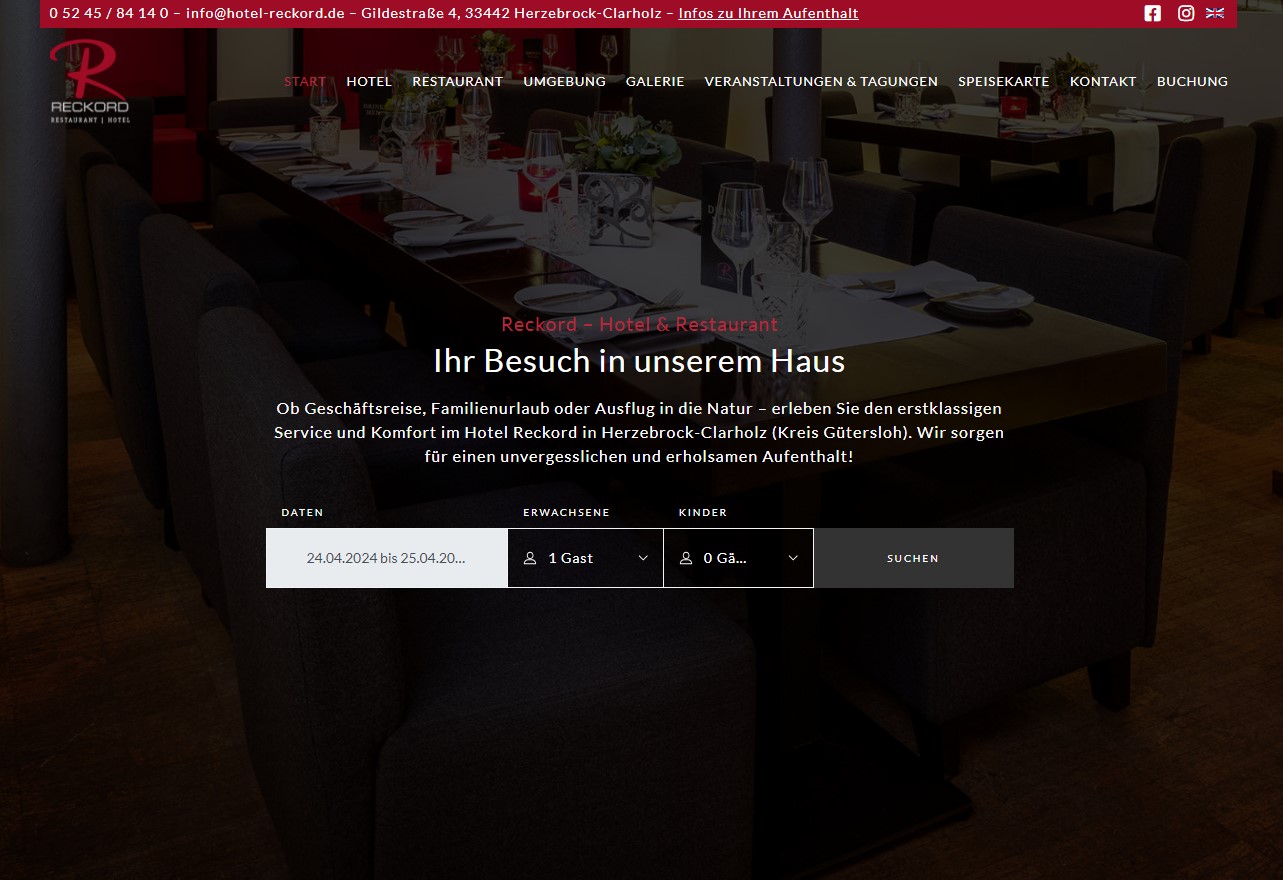 Reckord Hotel & Restaurant in Herzebrock-Clarholz