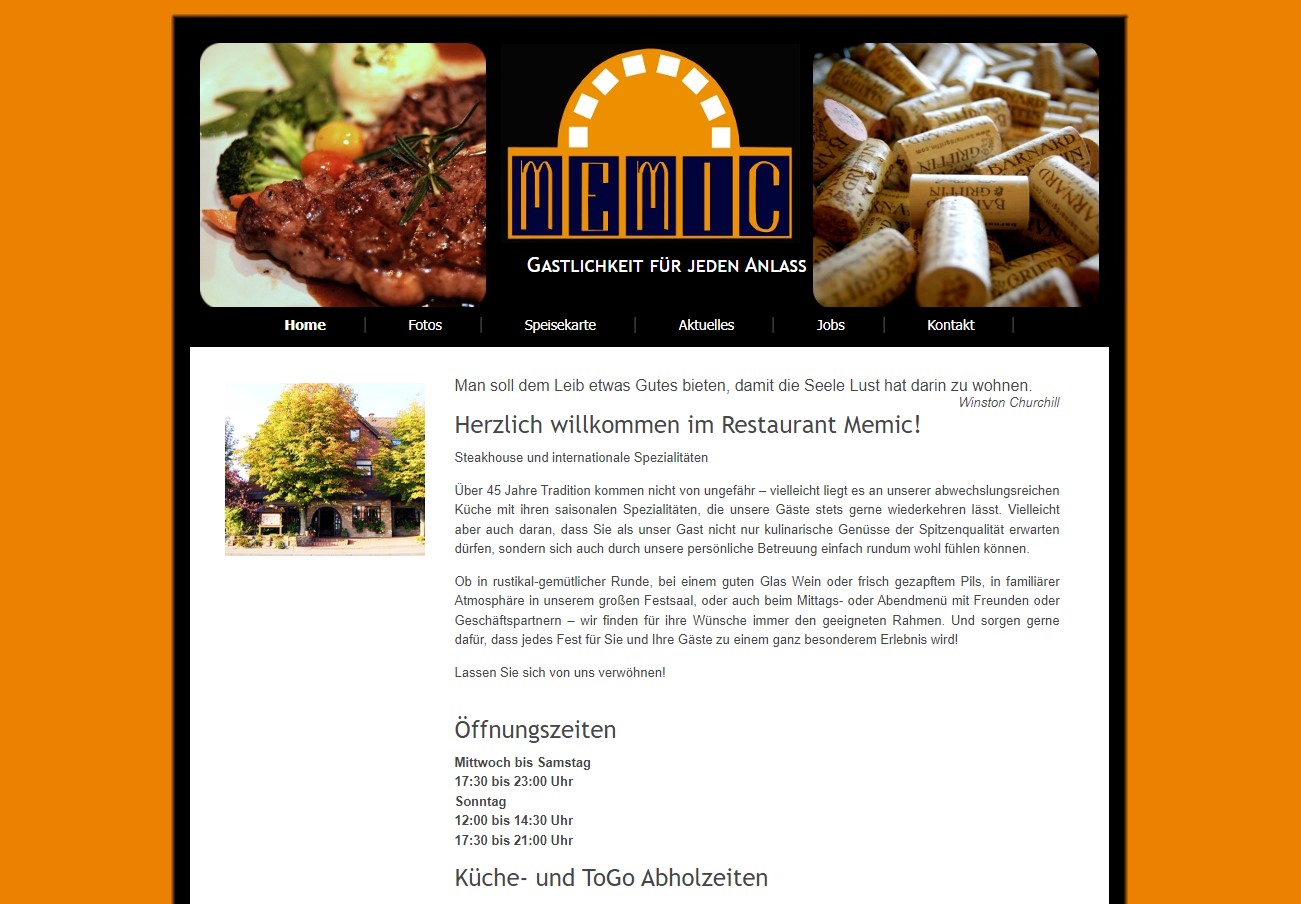 Restaurant Memic Abwechslungsreiche Küche in Versmold