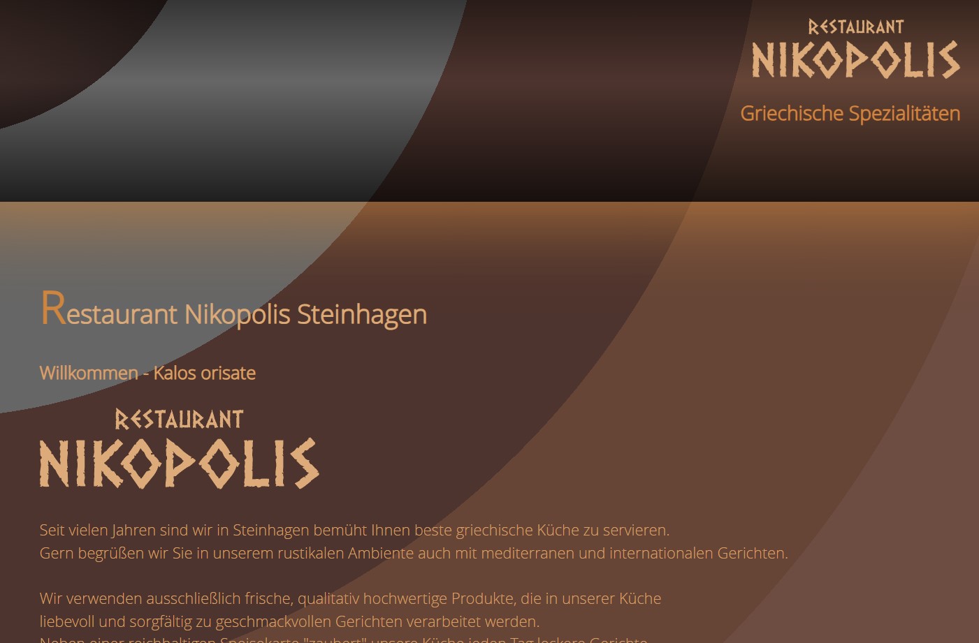 Restaurant Nikopolis Erstklassige griechische Küche in Steinhagen