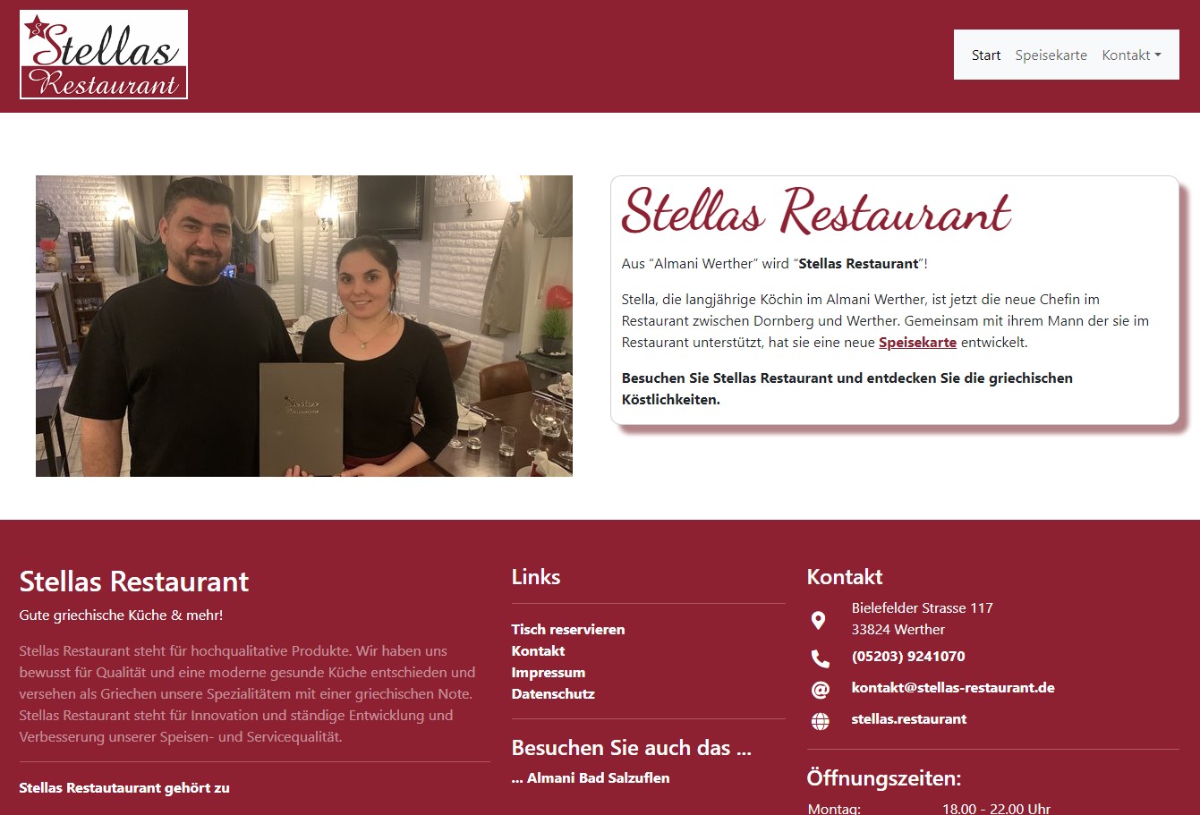 Stellas Restaurant Griechische Küche in Werther