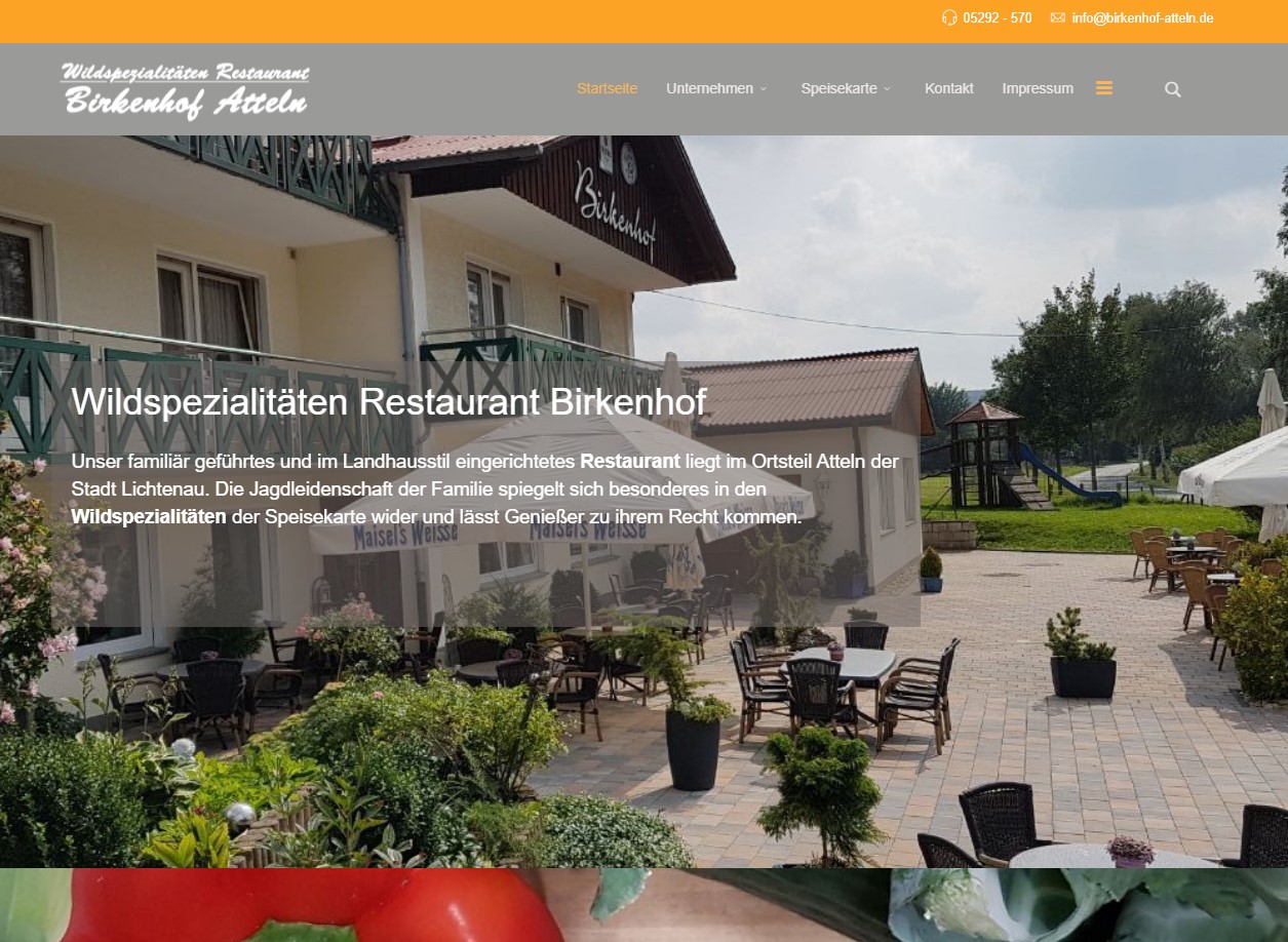 Wildspezialitäten Restaurant Birkenhof Atteln in Lichtenau