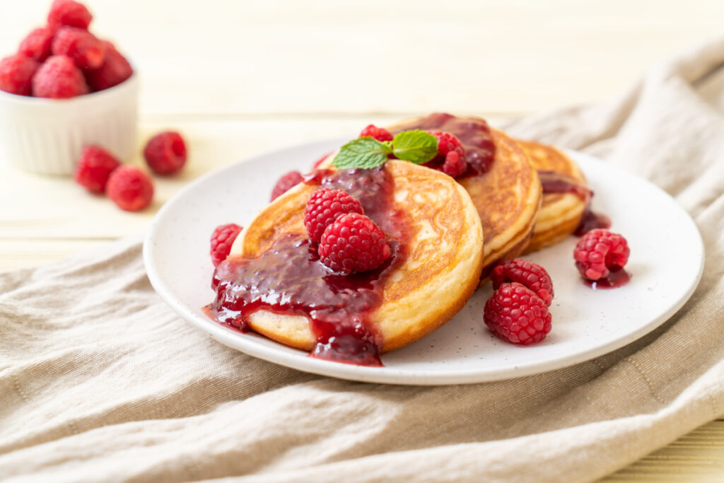 Himbeer-Pancakes Ein fruchtiger Start in den Tag