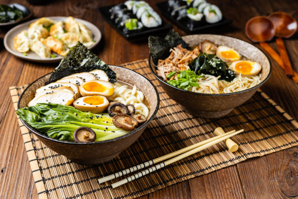 Der perfekte Suppenmoment Ramen mit asiatischen Aromen