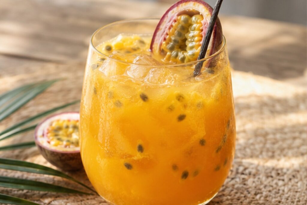 Pflaumen-Zimt-Whiskey-Smash mit Eis und frischen Zutaten